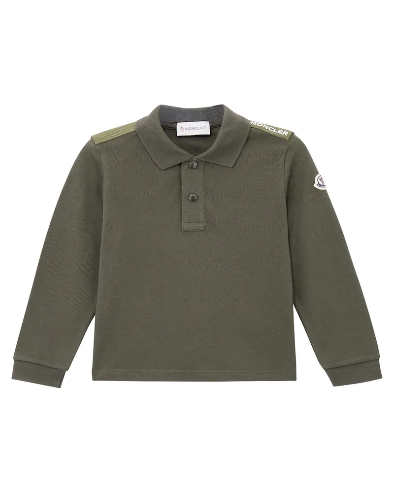 Moncler Polohemd aus Baumwoll-Piqué Grün