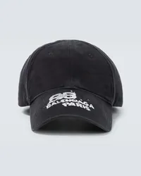 Balenciaga Baseballcap BB aus Baumwolle Schwarz