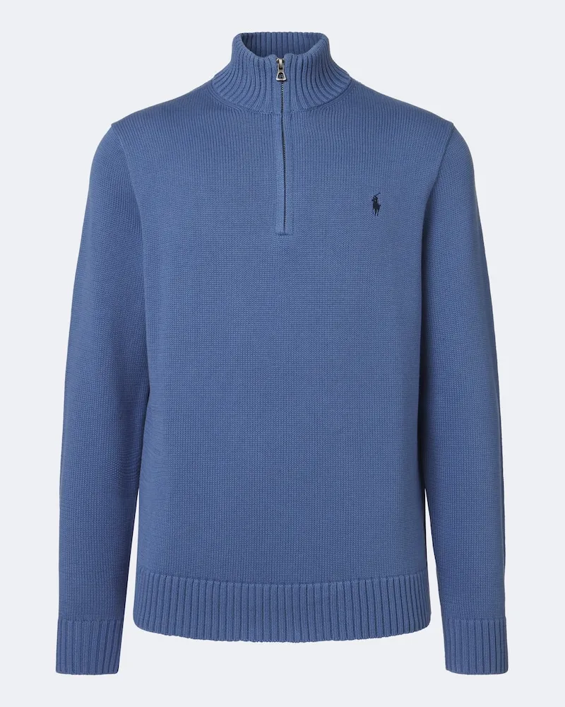 Ralph Lauren Pullover Pony aus Baumwolle Blau