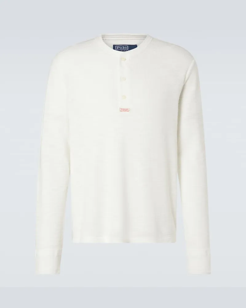 Ralph Lauren Henley-Hemd aus Baumwolle Weiß