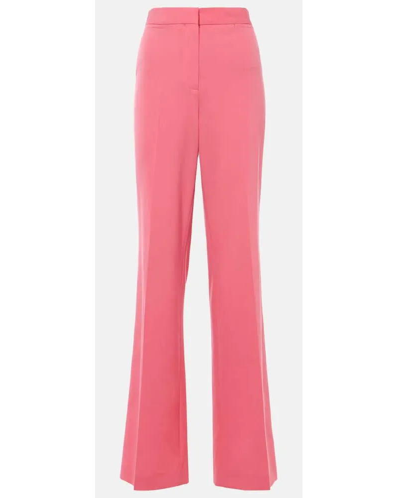 Stella McCartney High-Rise-Schlaghose Iconic aus einem Wollgemisch Pink