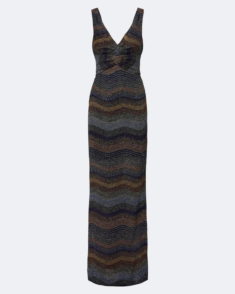 Missoni Robe Wave aus Lamé Multicolor