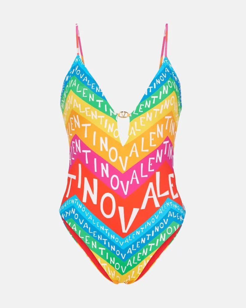 Valentino Garavani Badeanzug Valentino Chevron 24 Multicolor