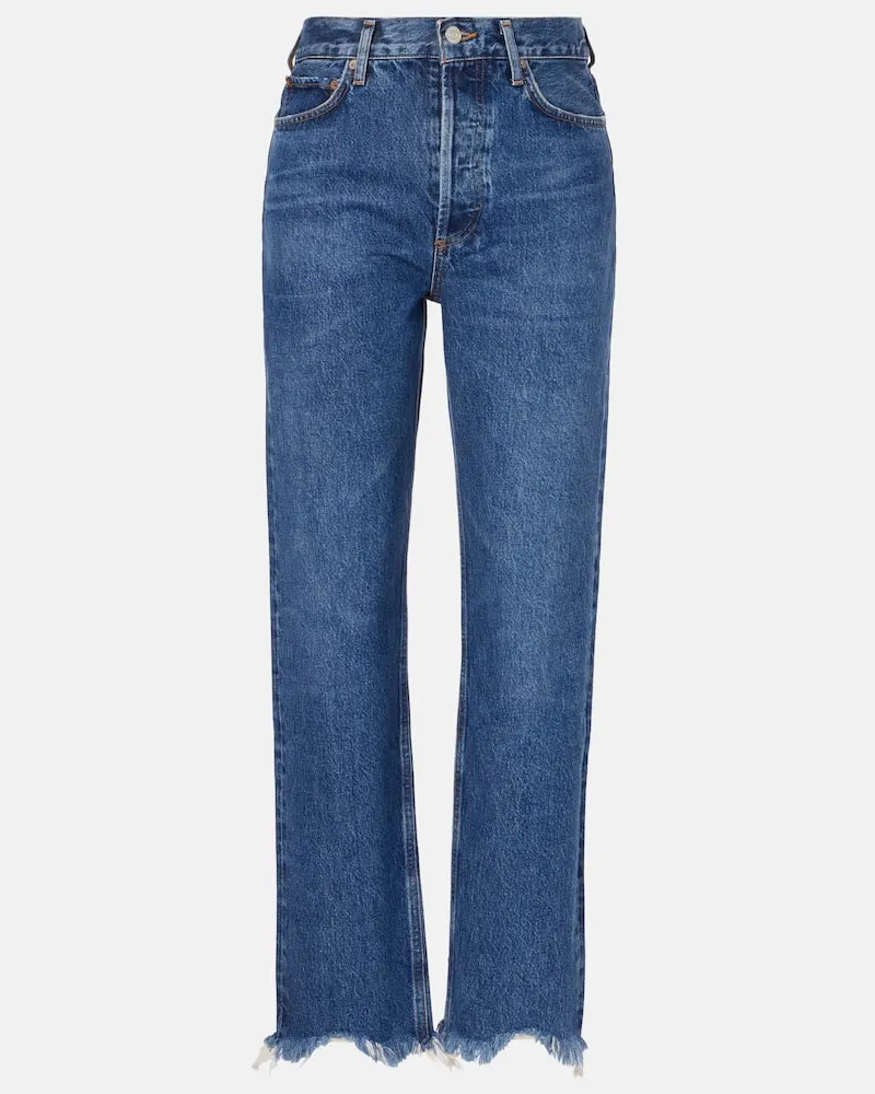 AGOLDE Mid-Rise Straight Jeans 90’s Blau