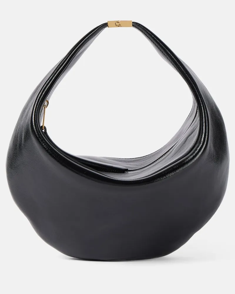 KHAITE Schultertasche Olivia Small aus Leder Schwarz
