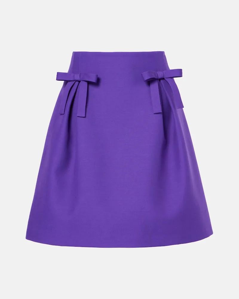 Valentino Garavani Minirock aus Crepe Couture Lila