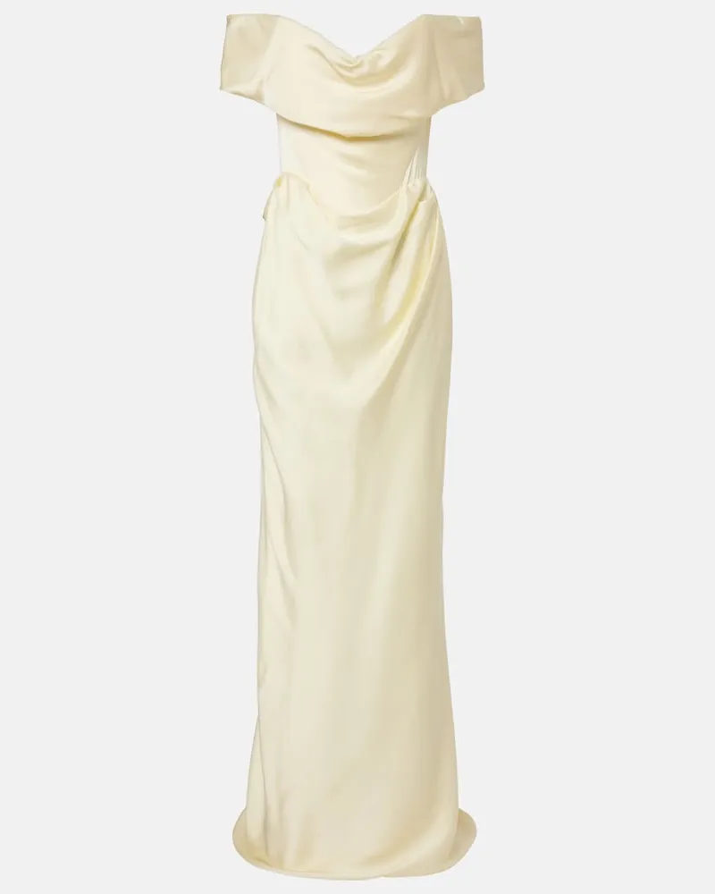 Vivienne Westwood Robe Nova Cocotte aus Satin Gelb