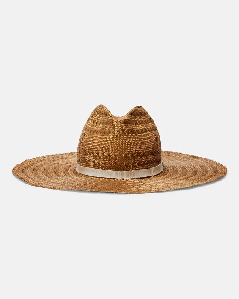 Valentino Garavani Hut Escape VLogo aus Stroh Beige