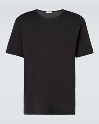 Christophe Lemaire T-Shirt aus Baumwoll-Jersey Schwarz