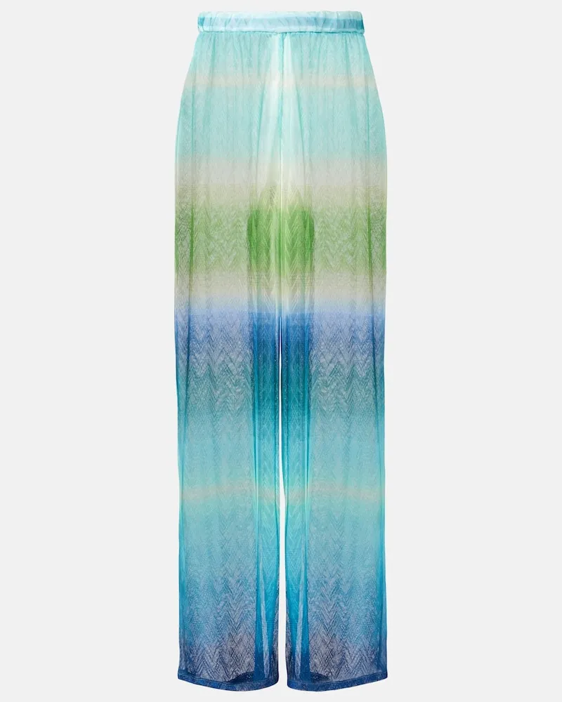 Missoni Weite Hose aus Häkelstrick Multicolor