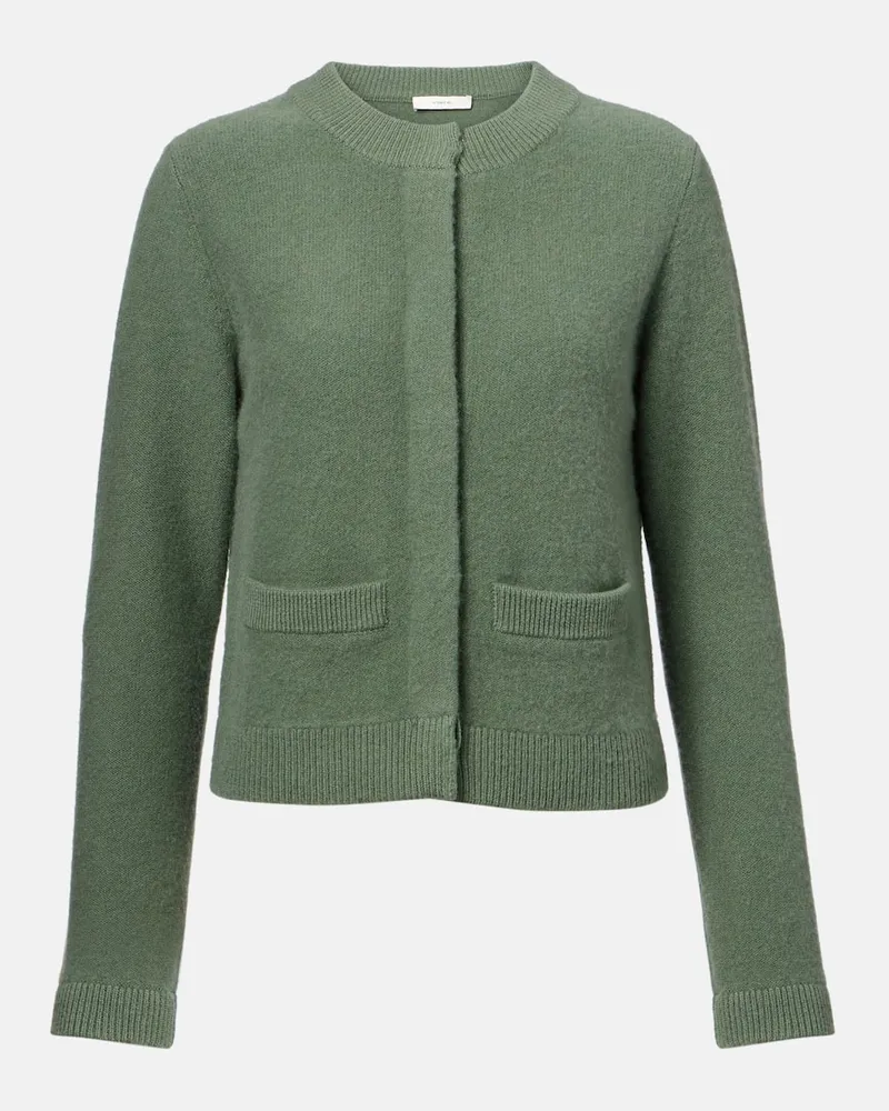 Vince Cardigan Shrunken Boiled aus Strick Grün