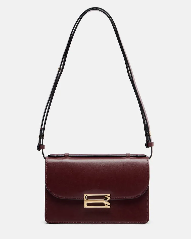 Victoria Beckham Schultertasche Dorian Mini aus Leder Burgund
