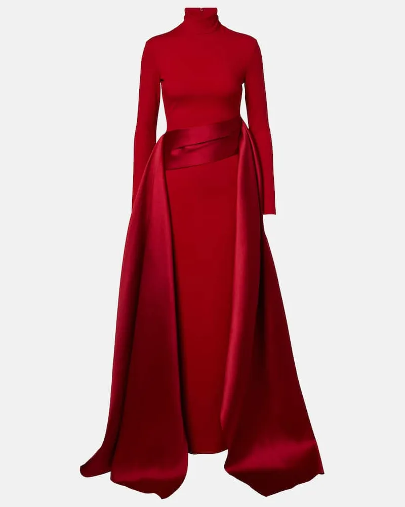 Solace London Robe Olivia mit Satin Rot