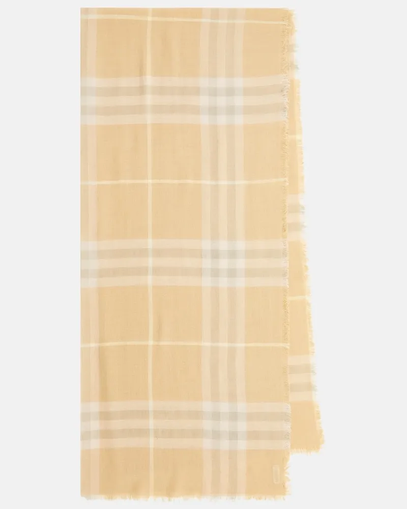 Burberry Schal Burberry Check aus Wolle Beige