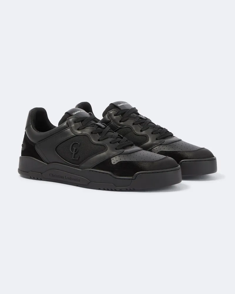 Christian Louboutin Sneakers Bsktball 1 Retro aus Leder Schwarz