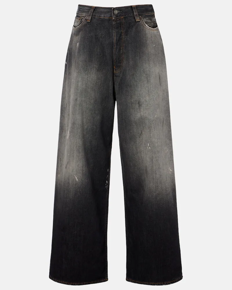 Acne Studios Distressed Wide-Leg Jeans 2023 Schwarz