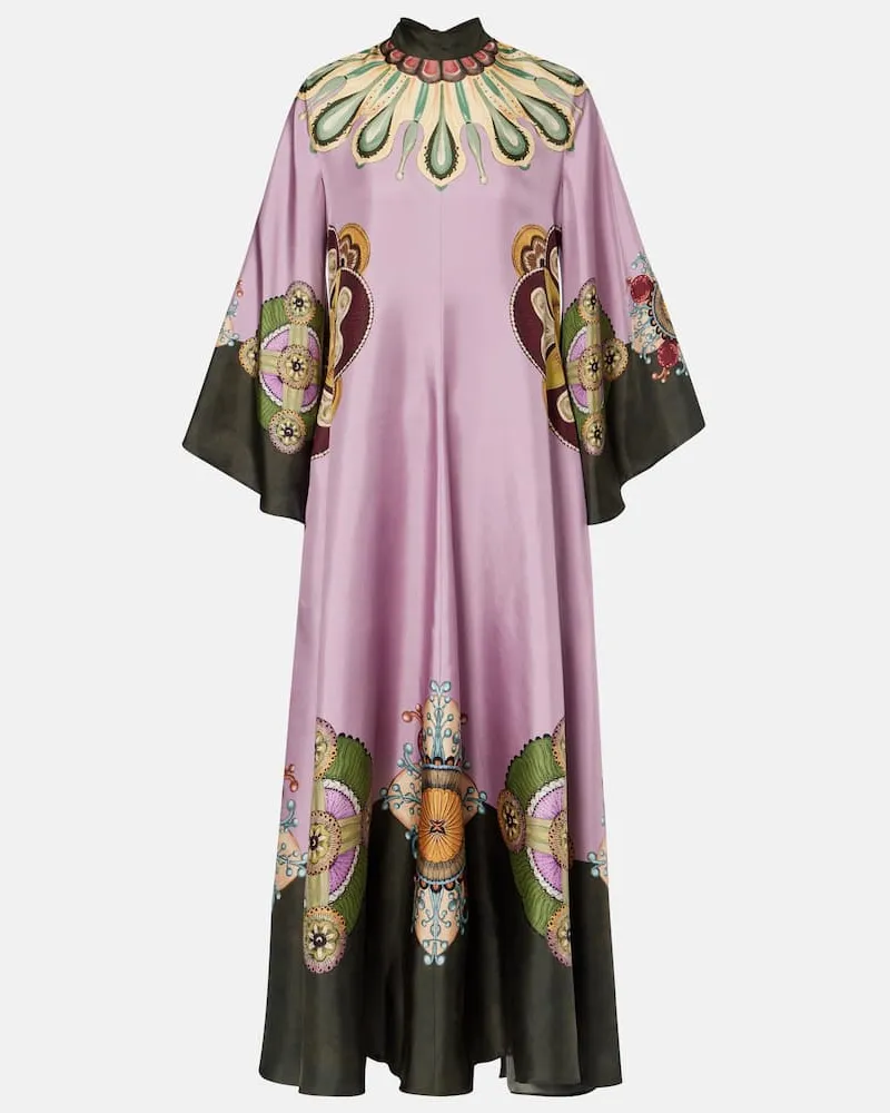 La DoubleJ Kaftan Magnifico aus Seiden-Twill Violett