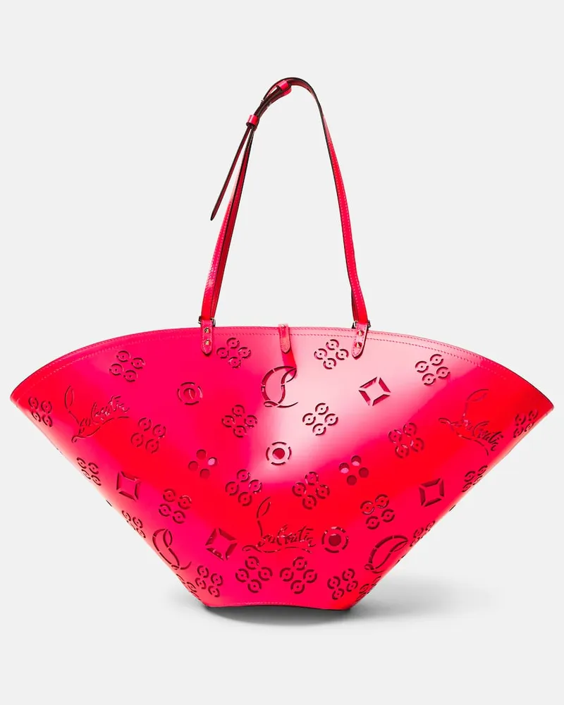 Christian Louboutin Tote Bag Loubifever Medium aus Lackleder Rosa