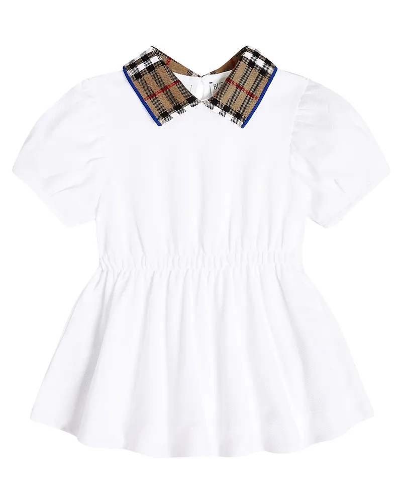 Burberry Baby Kleid Alesea aus Baumwolle Weiã