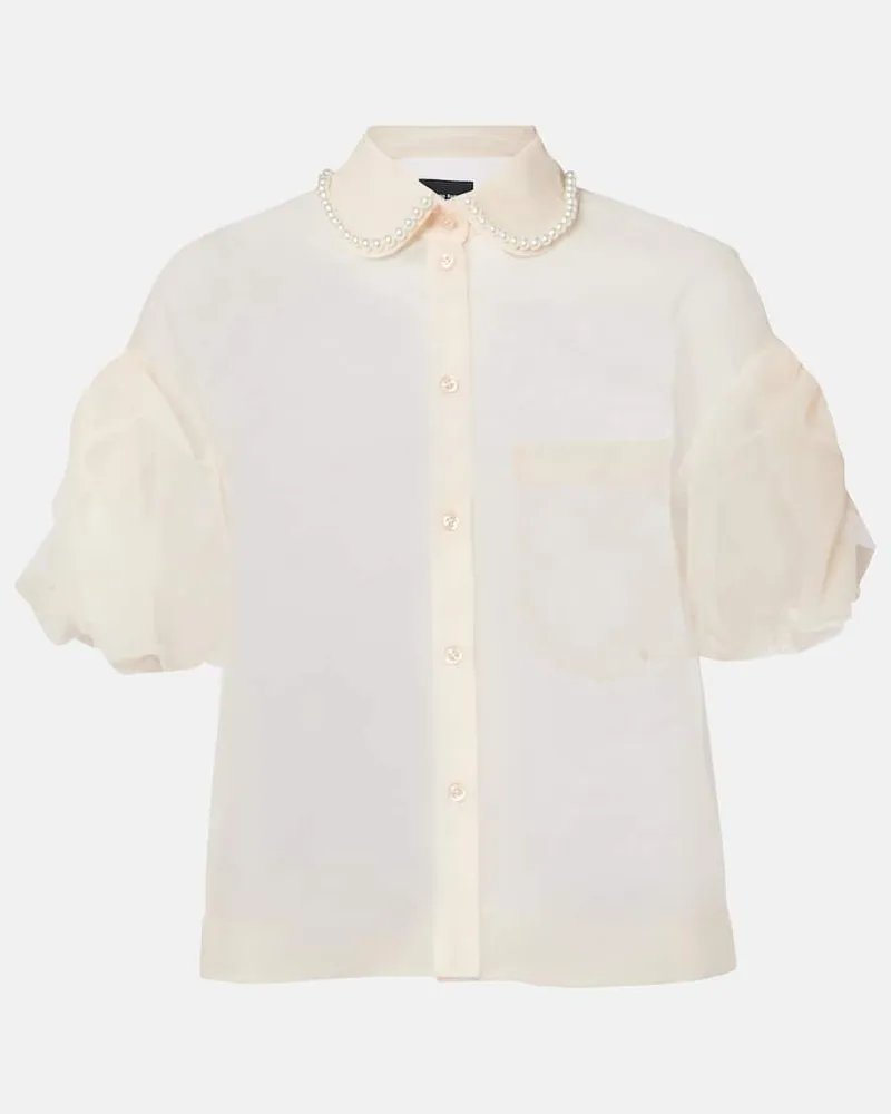 Simone Rocha Hemd aus Tüll Pink