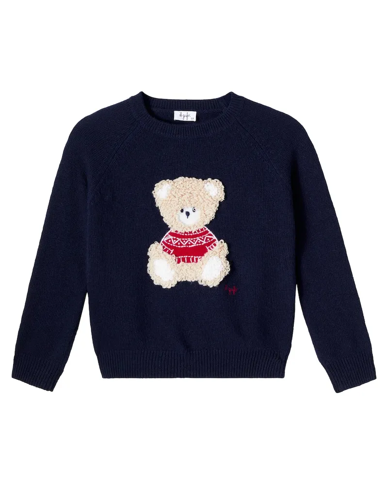 Il Gufo Pullover aus Schurwolle Blau