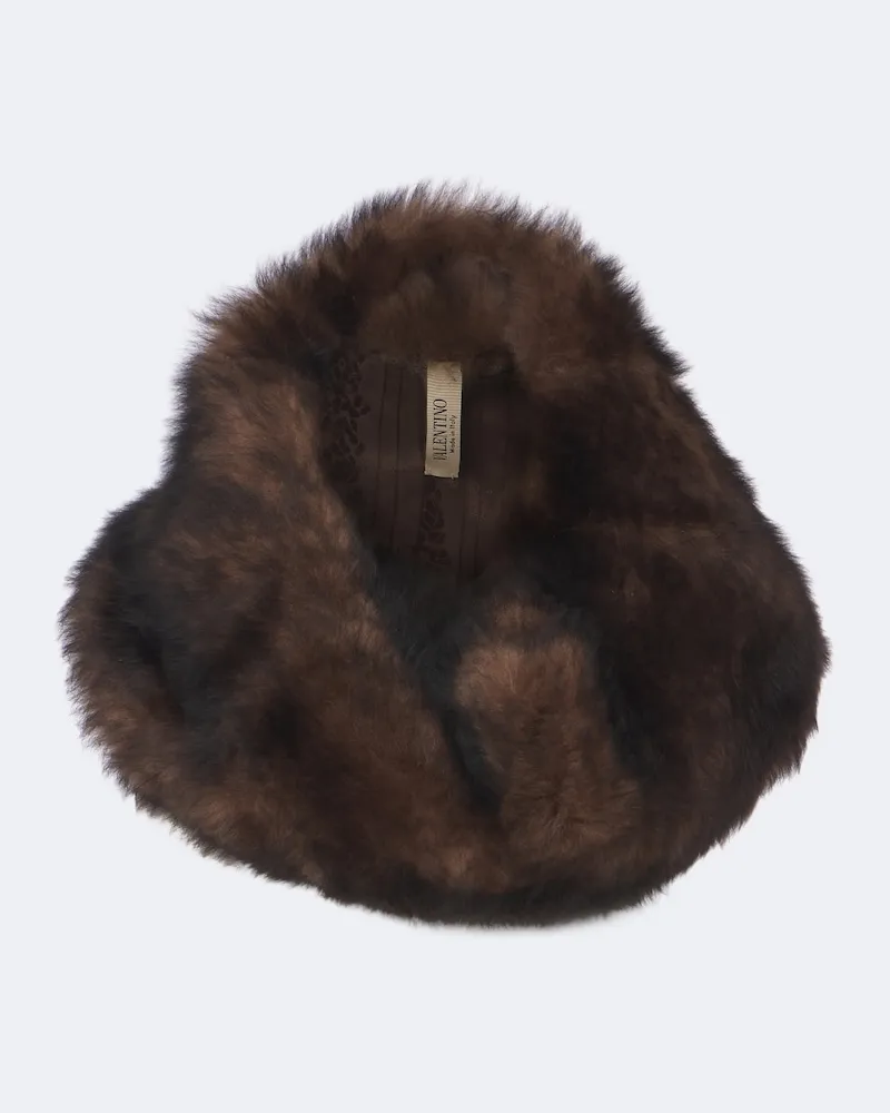 Valentino Garavani Schal aus Shearling Braun