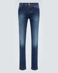 Kiton Mid-Rise Skinny Jeans Blau