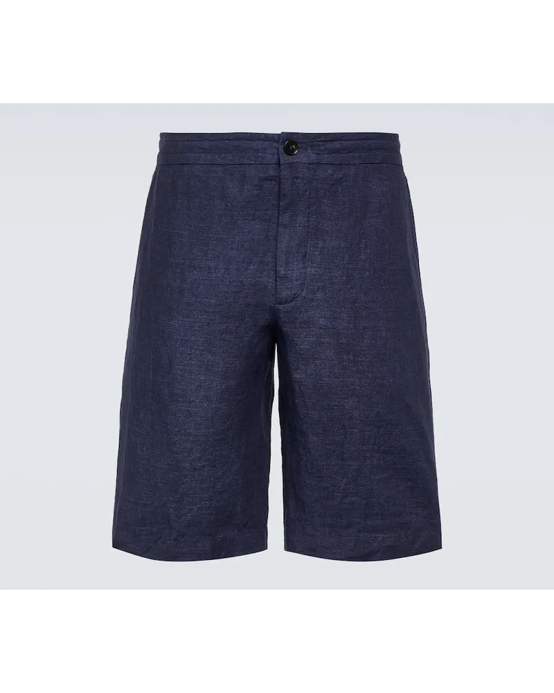 Ermenegildo Zegna Shorts aus Leinen Blau