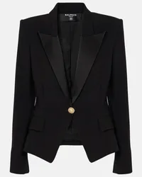 Balmain Blazer aus Crepe Schwarz