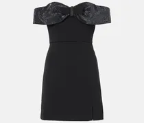 Off-Shoulder-Minikleid aus Crêpe