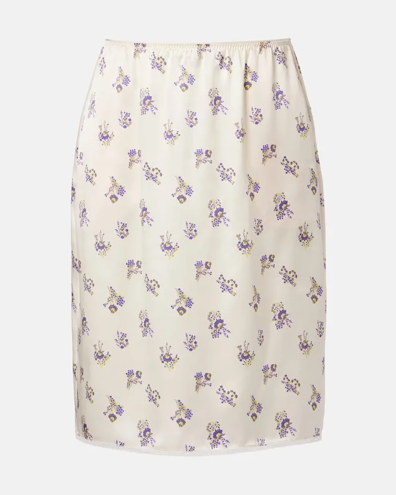 Dorothee Schumacher Midirock Shiny Daydream aus Seidensatin Weiß