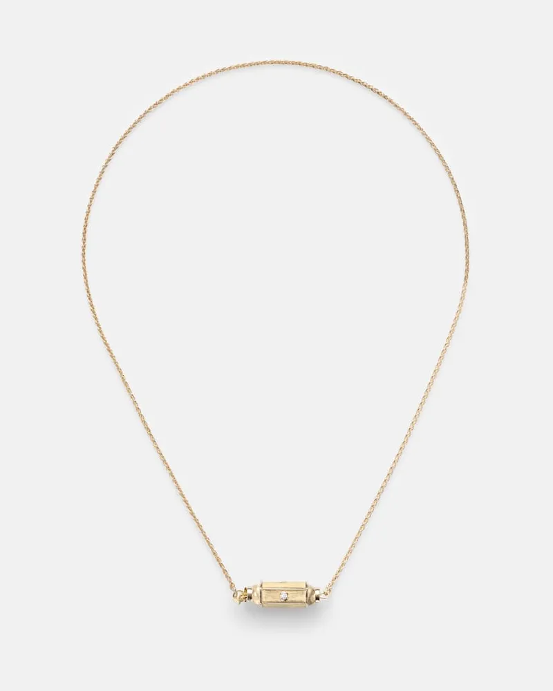 Marie Lichtenberg Halskette Coco Micro aus 18kt Gelbgold mit Diamanten Gold