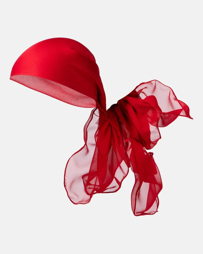 Magda Butrym Tuch aus Seidenchiffon Rot