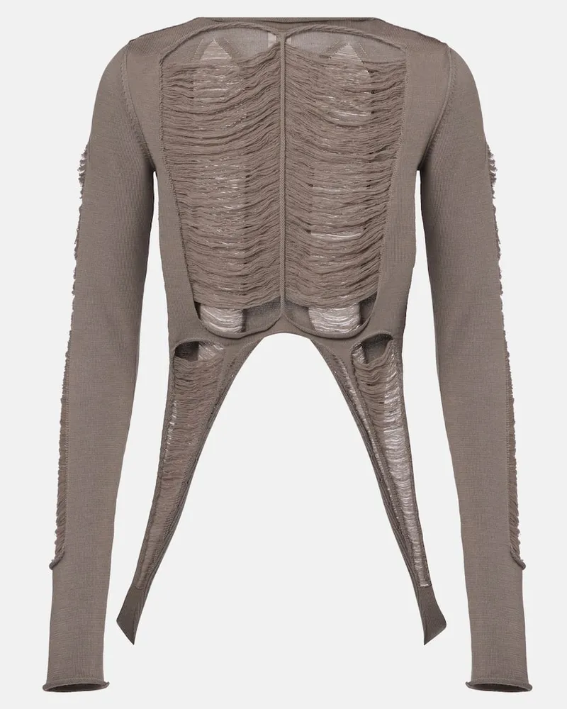 Rick Owens Top aus Wolle Schwarz
