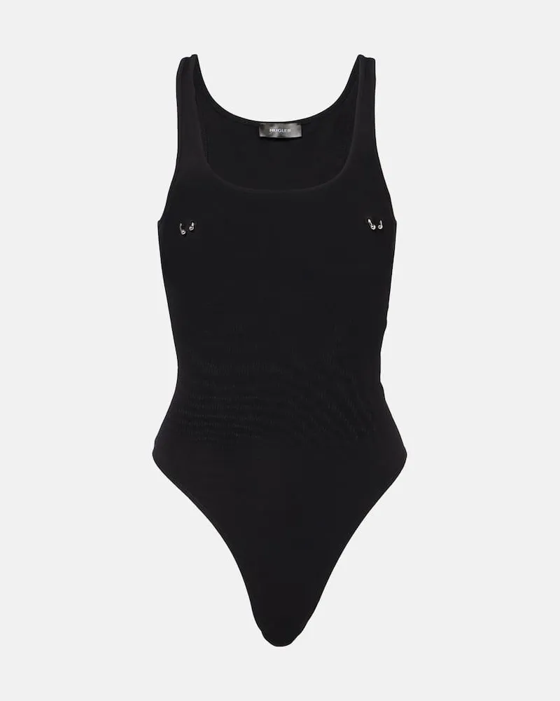 Thierry Mugler Body Pierced aus Baumwolle Schwarz