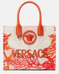 Versace Tote La Medusa Barocco Sea Small aus Canvas Multicolor