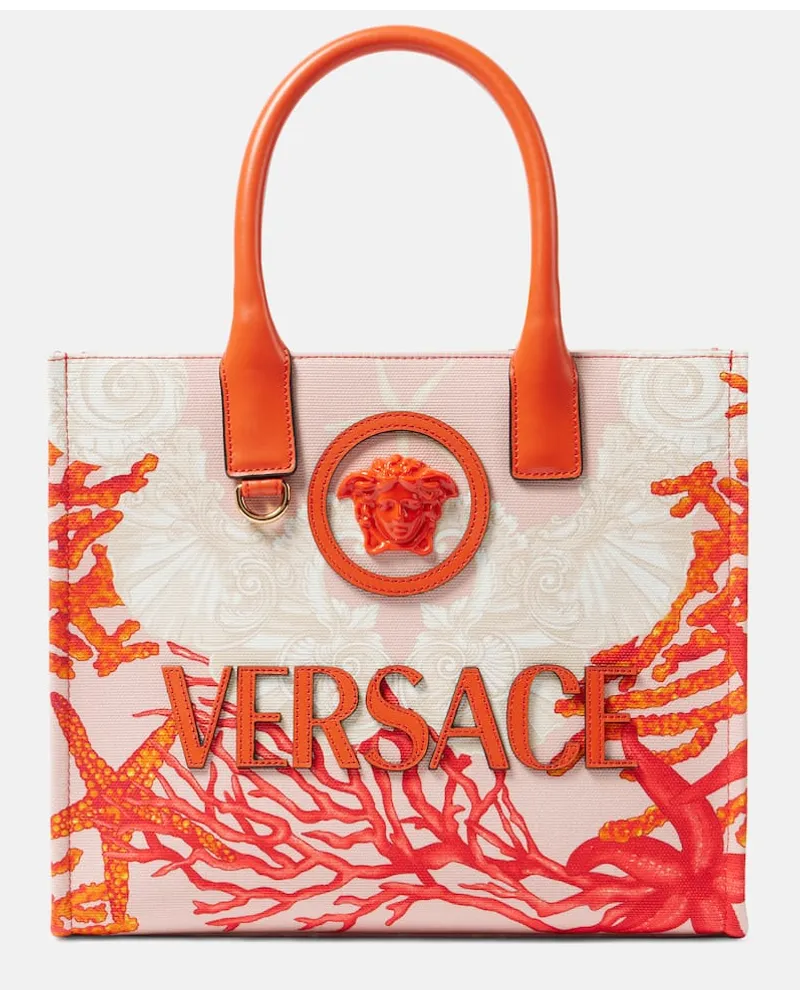 Versace Tote La Medusa Barocco Sea Small aus Canvas Multicolor