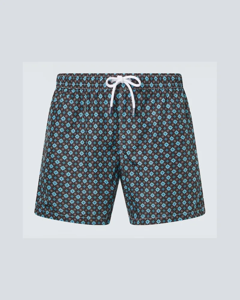 Fedeli Bedruckte Badeshorts Madeira Braun