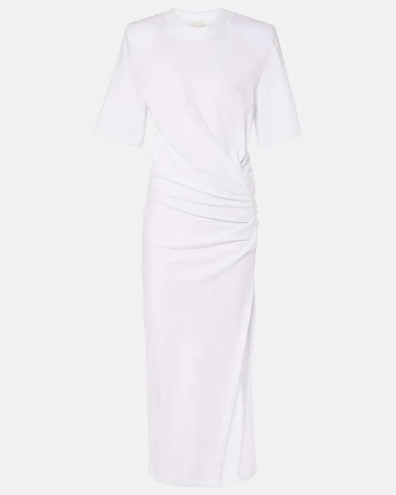 Isabel Marant Midikleid Lexia aus Baumwolle Weiß