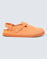 Birkenstock Slippers Tokio Cazador aus Veloursleder Orange