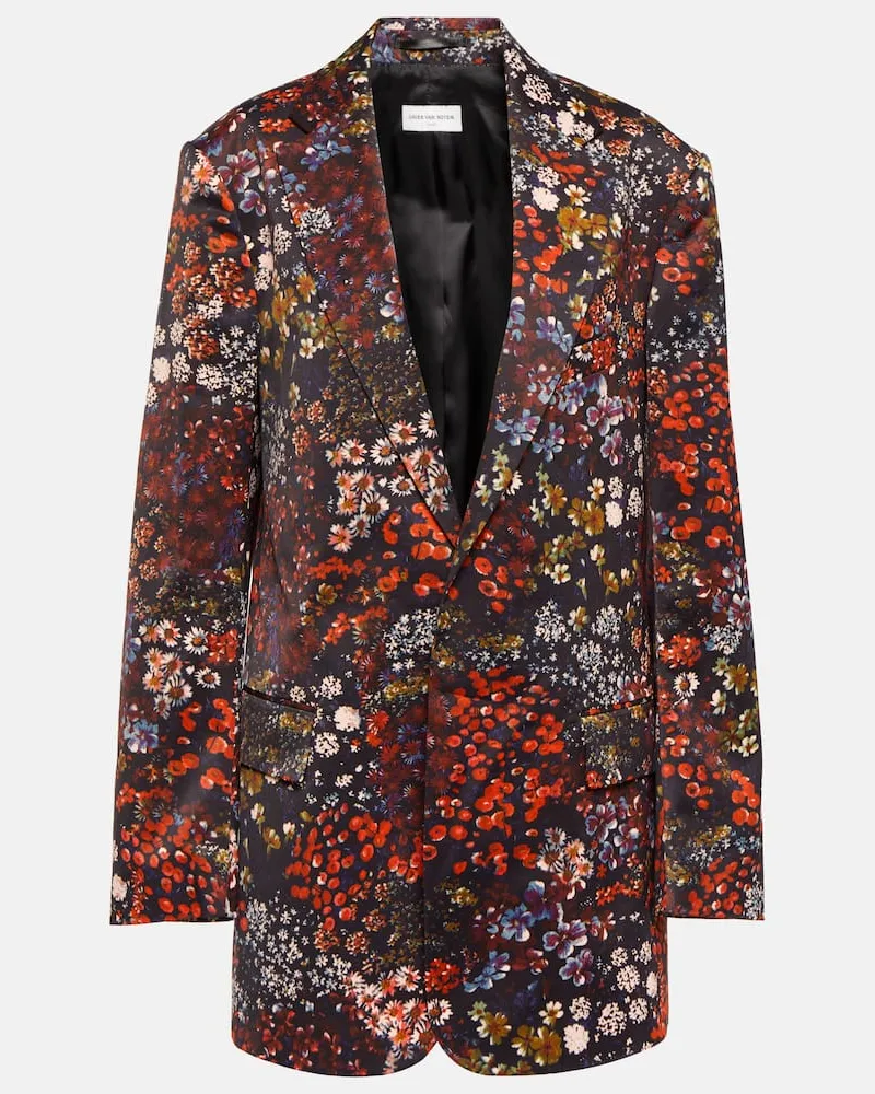 Dries van Noten Blazer aus einem Baumwollgemisch Multicolor