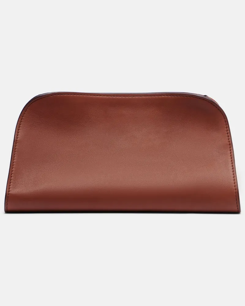 The Row Clutch Peggy aus Leder Braun