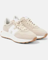 Hogan Sneakers H Patch mit Veloursleder Beige