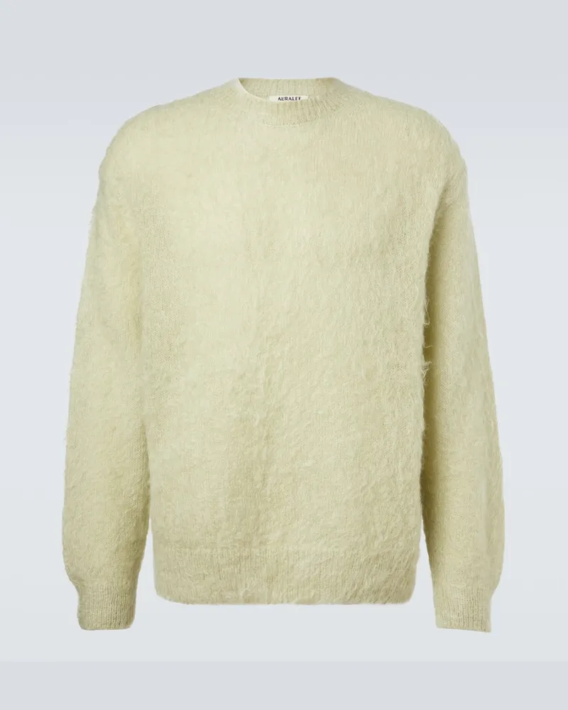 AURALEE Pullover aus Mohair und Wolle Grün