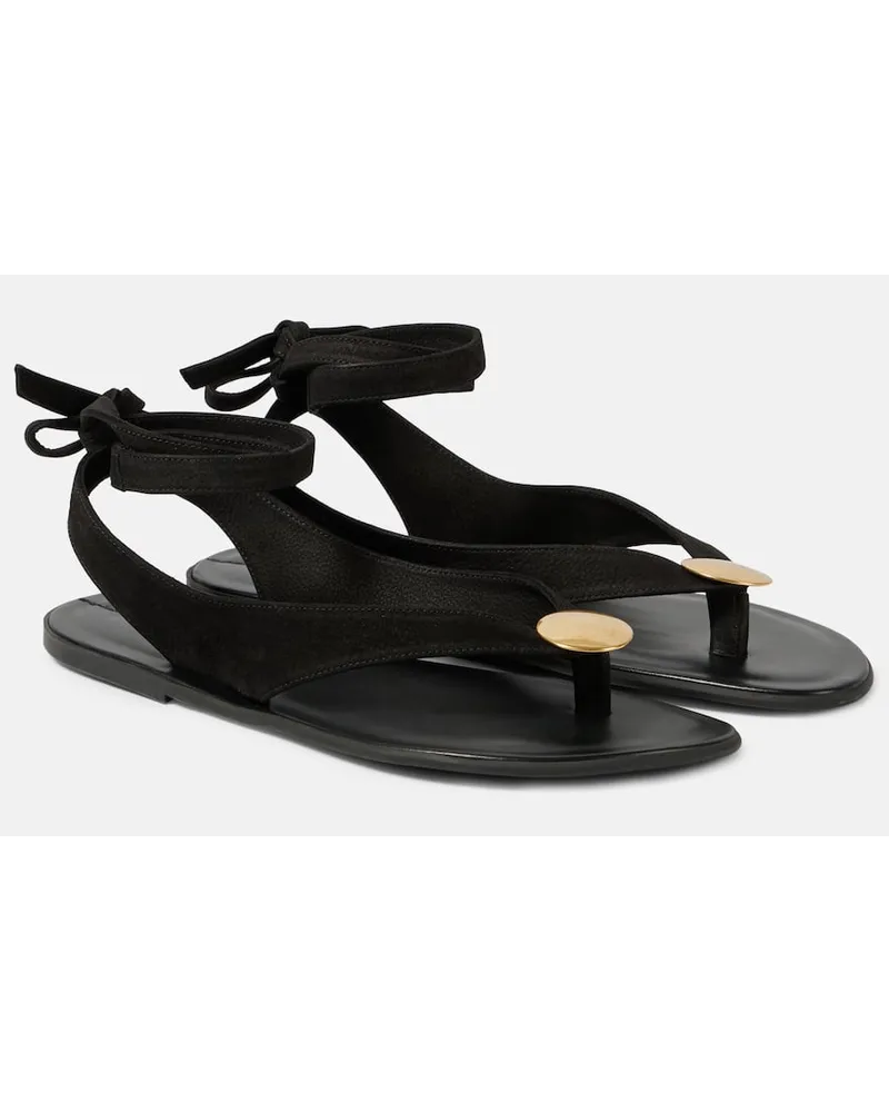 The Row Sandalen Charm aus Leder Schwarz