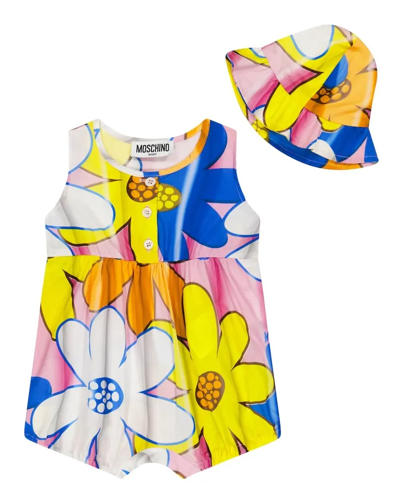 Moschino Baby Set aus Spieler und Hut Multicolor