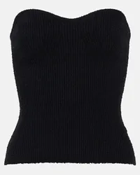 WARDROBE.NYC Top aus Rippstrick Schwarz