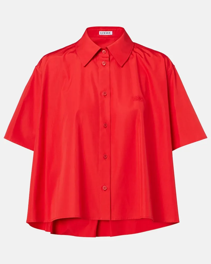Loewe Hemd Double L aus Baumwollpopeline Rot