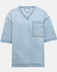 Bottega Veneta Top aus Denim Blau