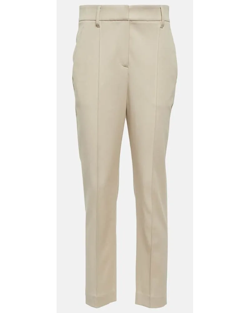 Brunello Cucinelli Hose aus einem Baumwollgemisch Beige
